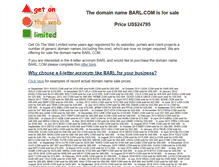 Tablet Screenshot of barl.com